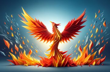 Origami Phoenix Rising in Post-Breakup Rebirth